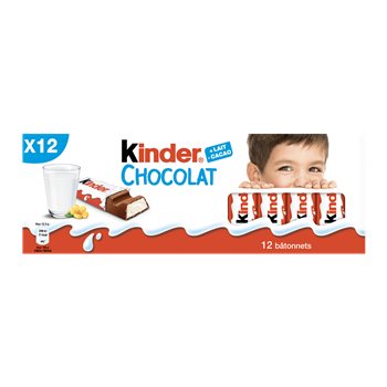 Barre chocolatée Kinder Chocolat au Lait x12 -150g