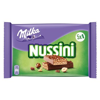 Barre chocolat Nussini Milka x5 - 157g
